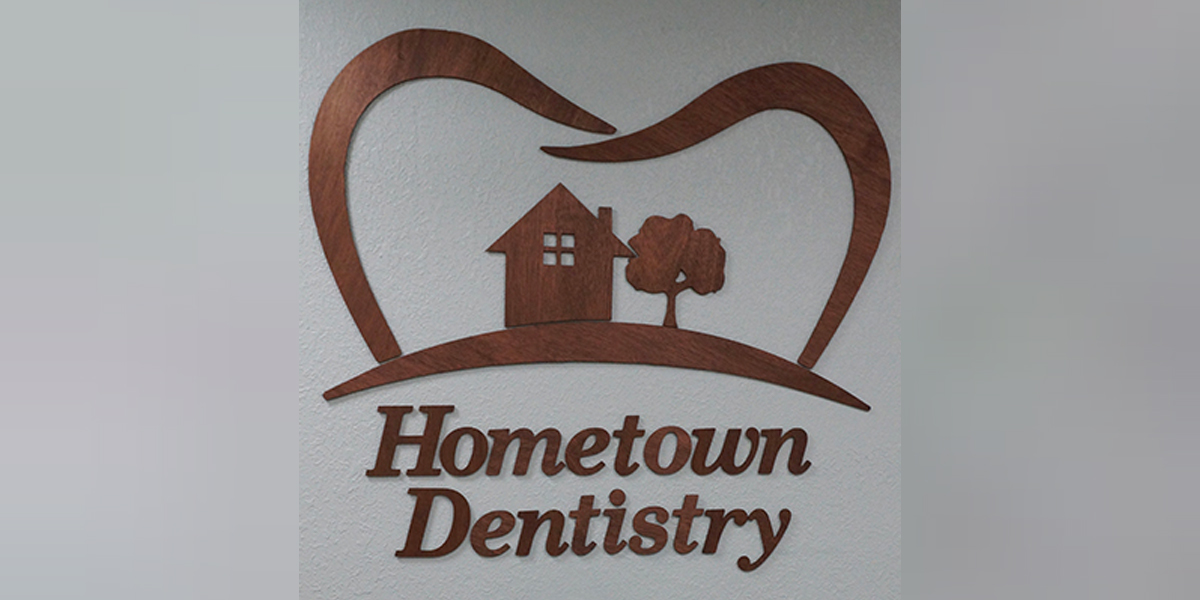 Hometown Dentistry Wooden Logo